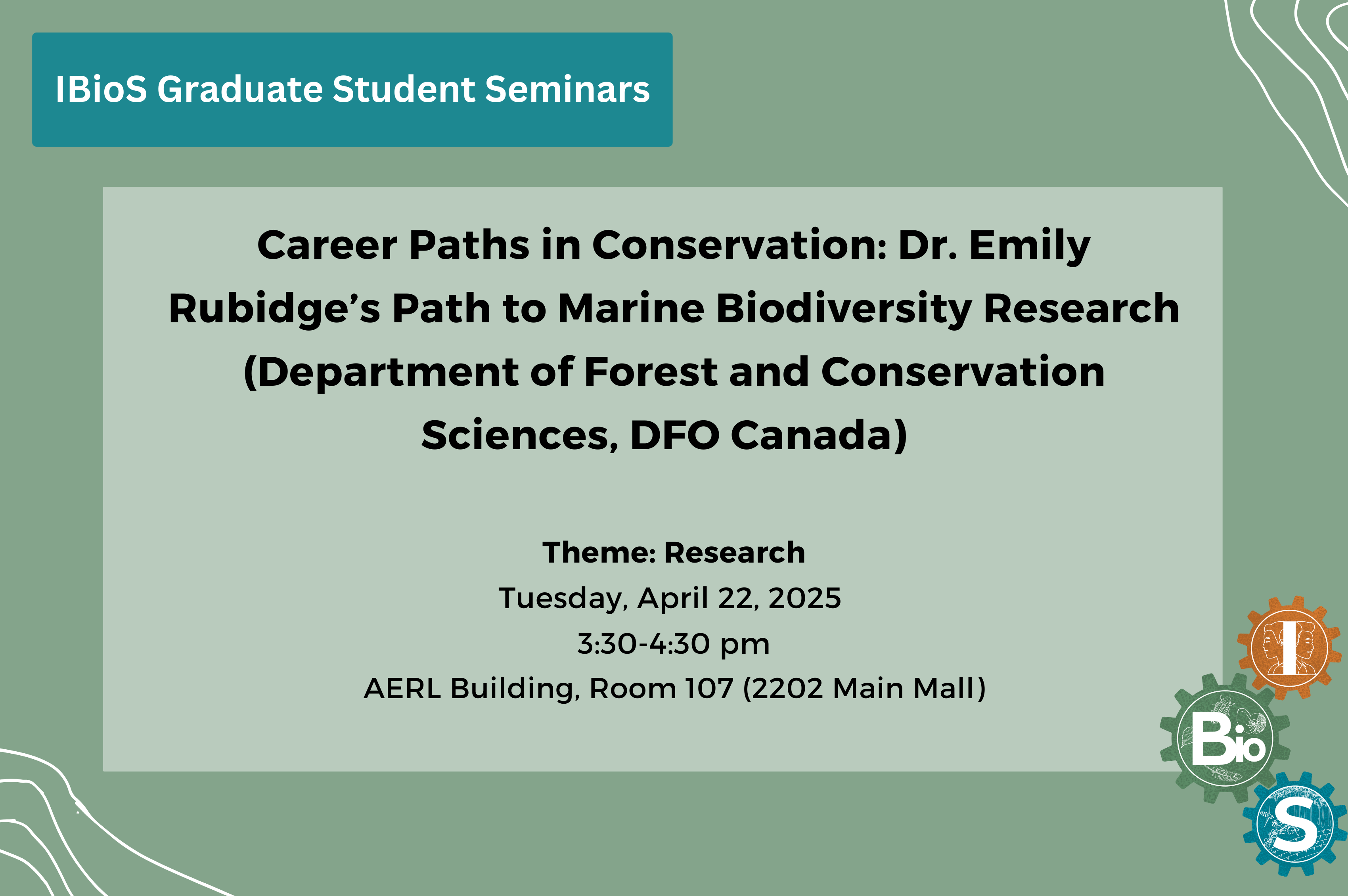 Career Paths in Conservation: Dr. Emily Rubidge’s Path to Marine Biodiversity Research (Department of Forest and Conservation Sciences, Department of Fisheries and Oceans Canada)