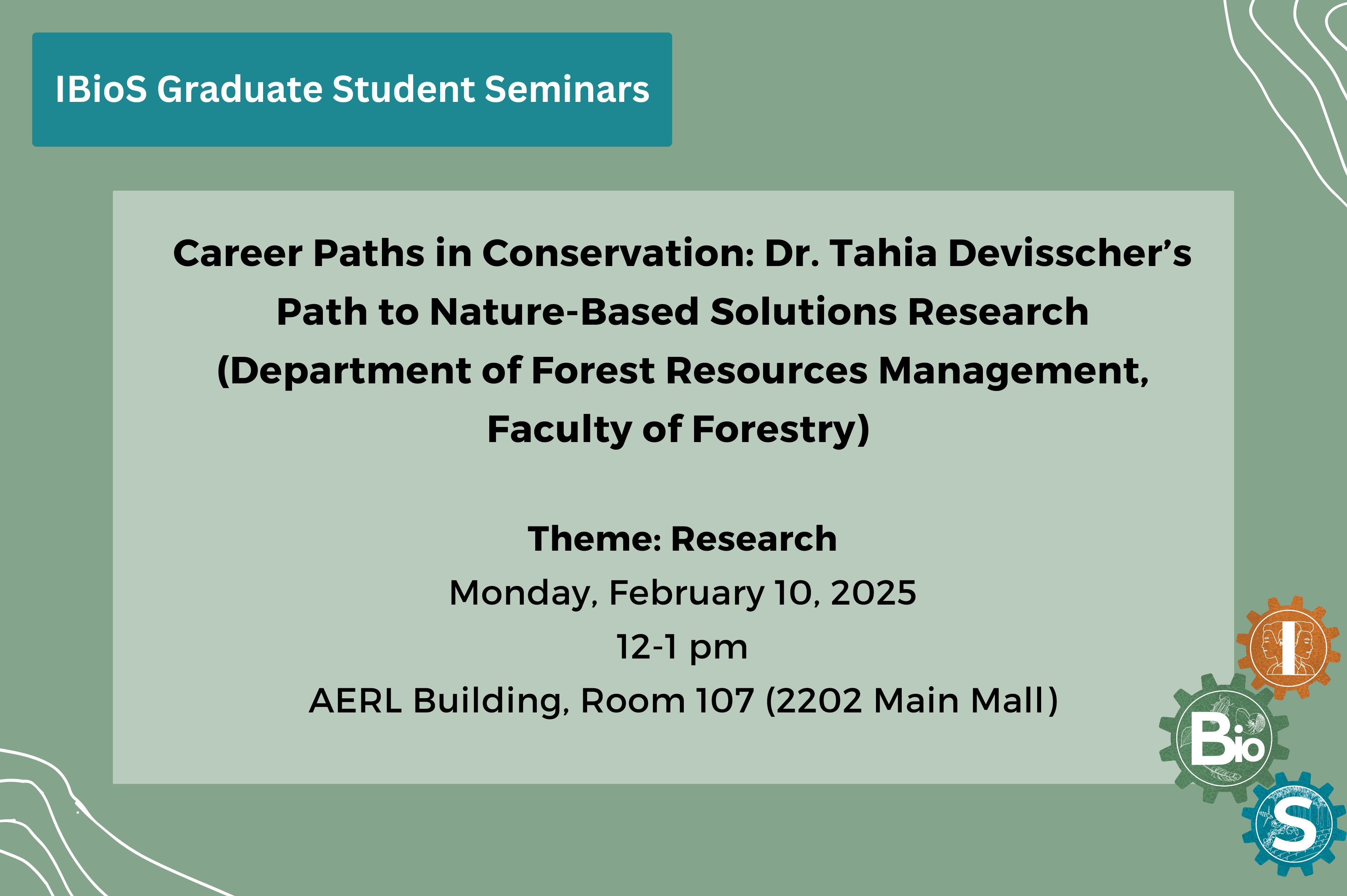 Career Paths in Conservation: Dr. Tahia Devisscher’s Path to Nature-Based Solutions Research (Department of Forest Resources Management, Faculty of Forestry) 